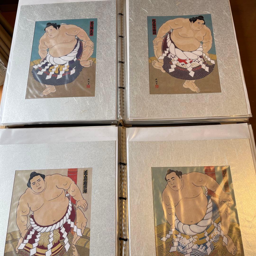 相撲錦絵　木下大門　歴代横綱シリーズ67枚(谷風～日馬富士)セット　美術品