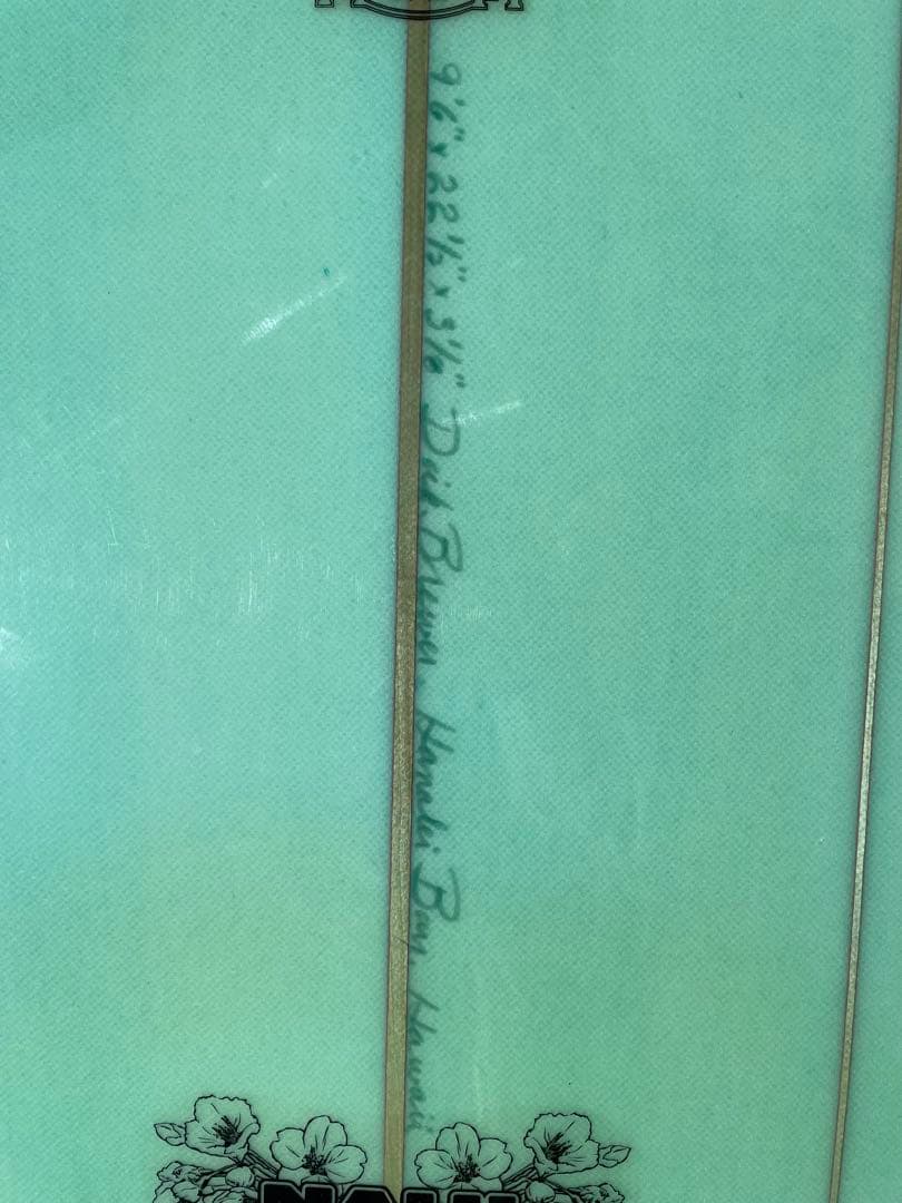 【NALU】ディックブリューワー本人シェイプ 9'6 シングル 美品