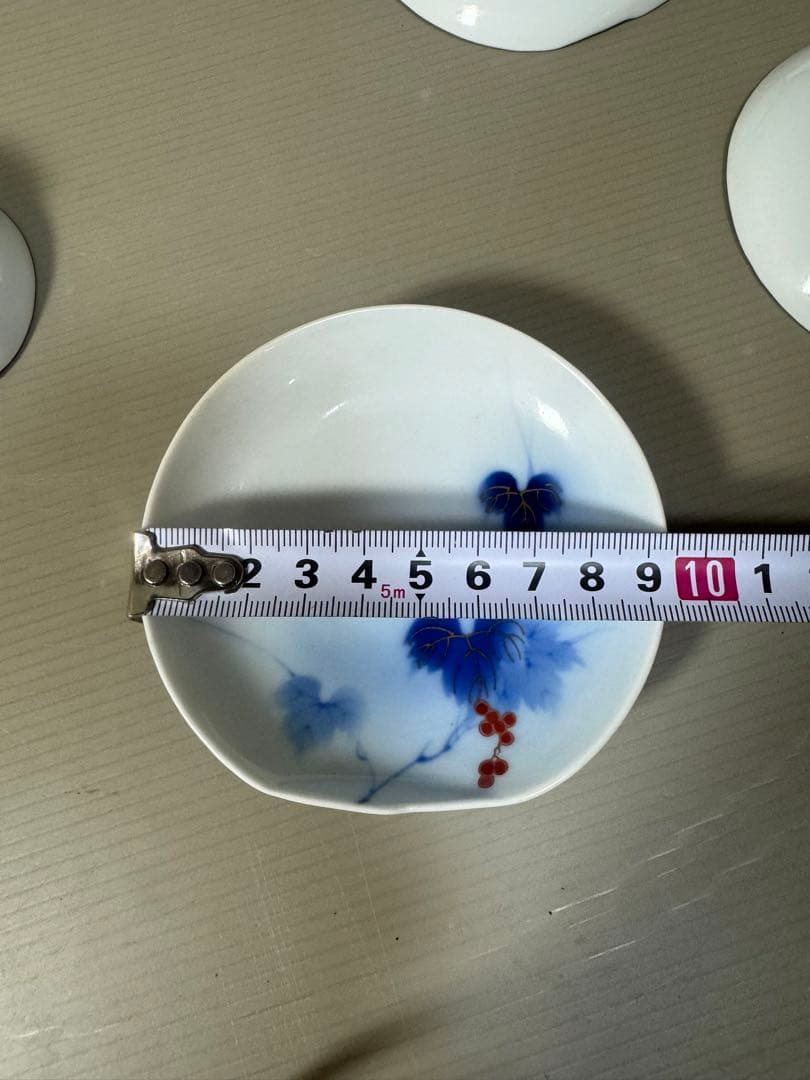 2209 有田焼 芳祥堂特製　葡萄瑠璃　小皿5客　小鉢5客