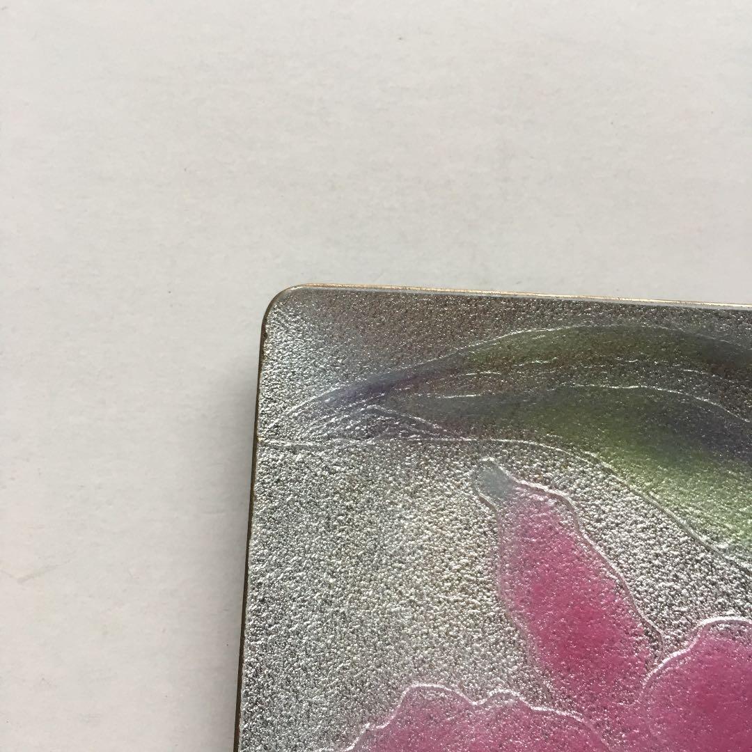 0322　七宝 らん 純銀箔 飾り皿