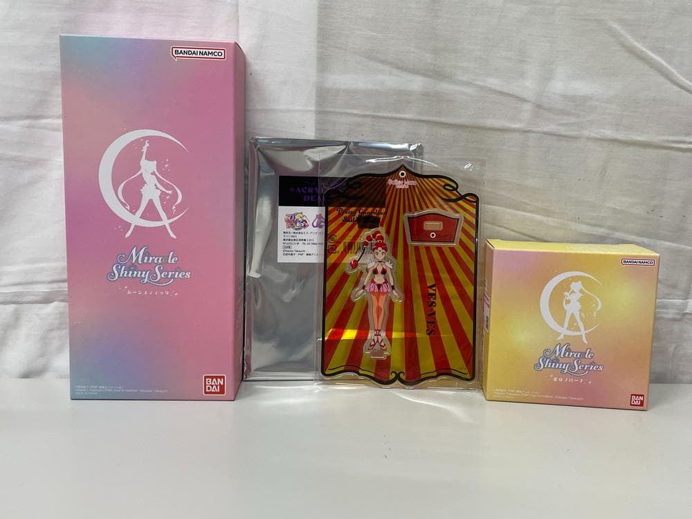 ◆セーラームーン ムーンスティック 変身ブローチ アクスタ3点セット 09297