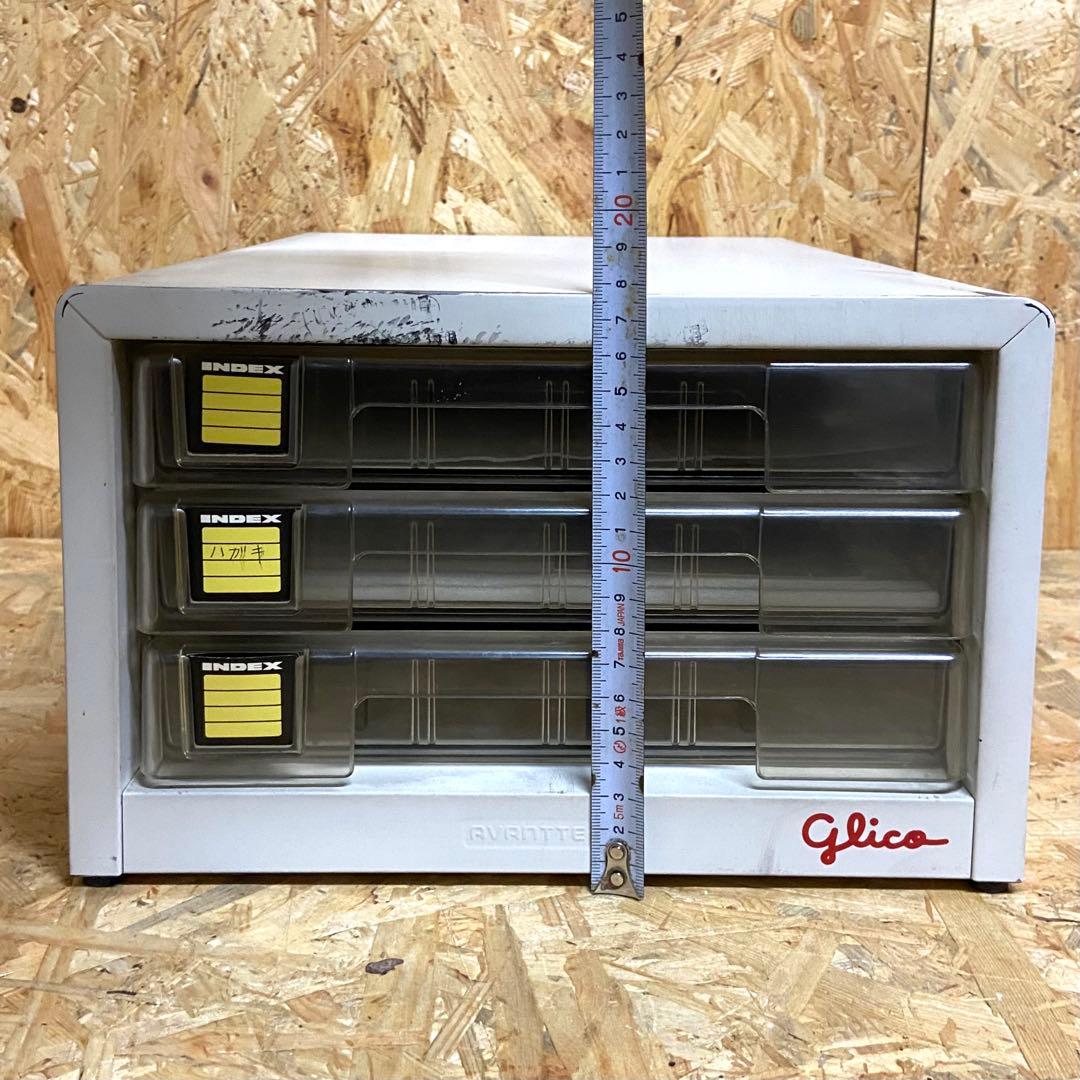 グリコ ポッキー 店舗用ディスプレイ 3段収納ケース　スチール什器 Pocky