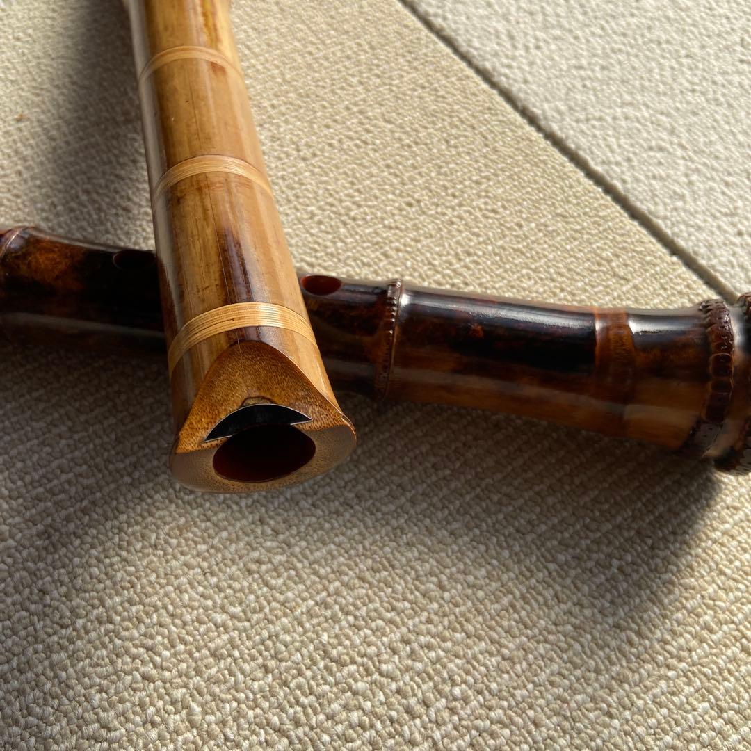 249⭐️尺八真山銘　一尺九寸管　真山銘三印
