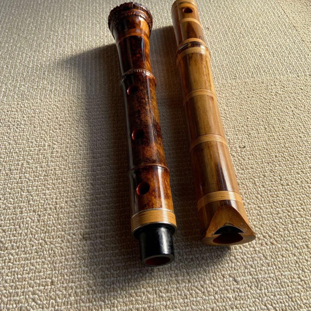 249⭐️尺八真山銘　一尺九寸管　真山銘三印