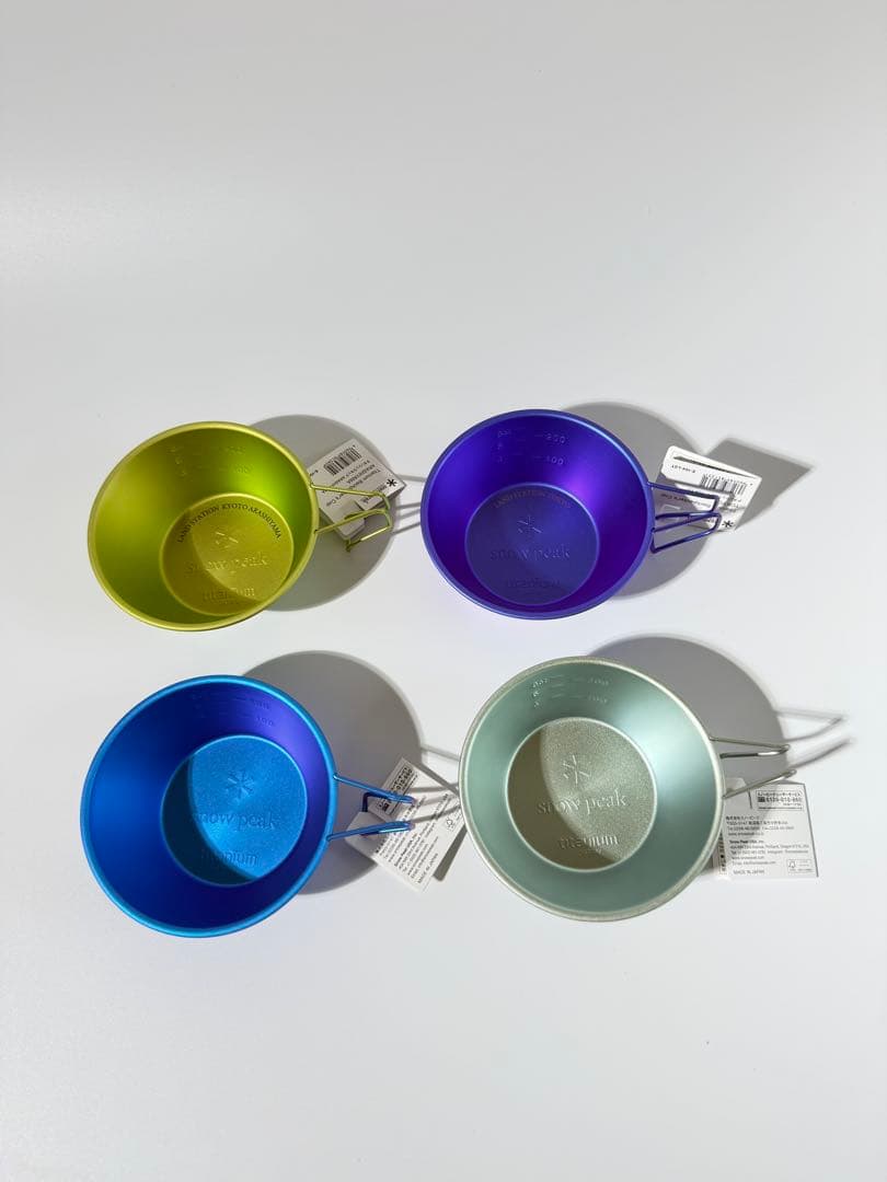  peak シェラカップ　4色セット　限定カラー