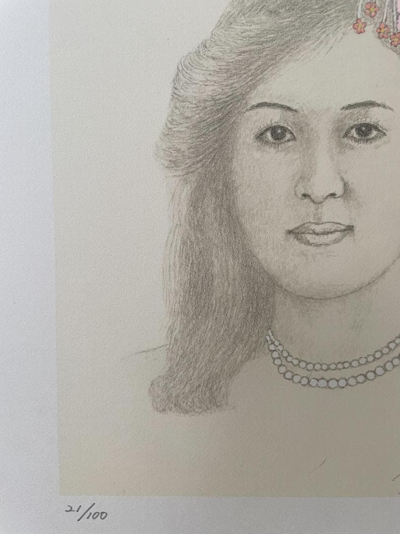 八島義郎　芸術家　宗教家　リトグラフ　版画　乙女の夢　 美品　貴重