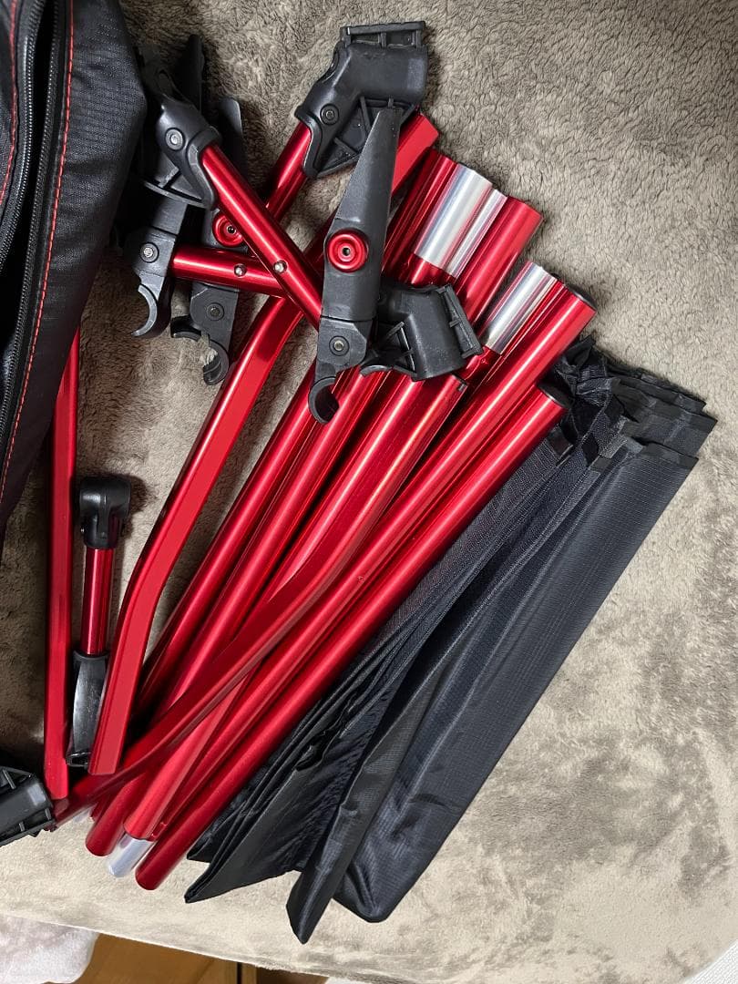 alpideX コット 赤/黒 収納バッグ付き