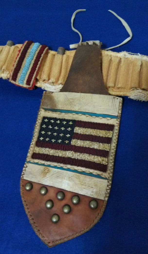 65 入手困難 一点物 1890s アンティーク インディアン US ガンベルト