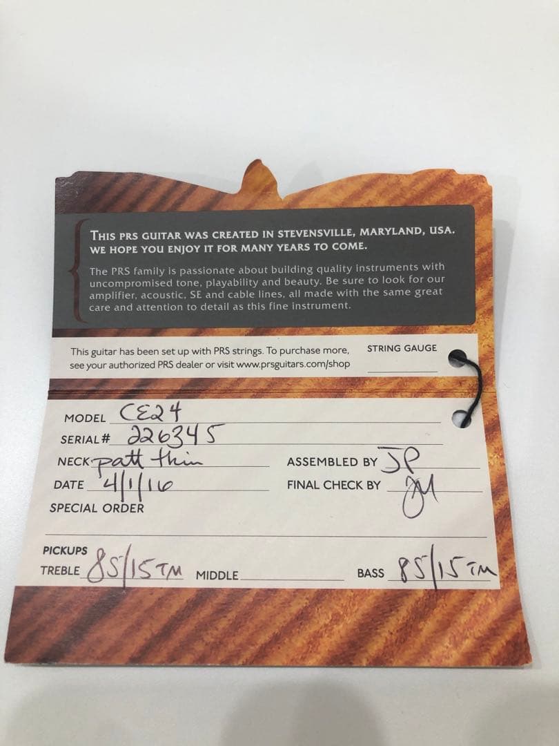 PRS CE24 Satin Gray Black 2016年　日本限定モデル