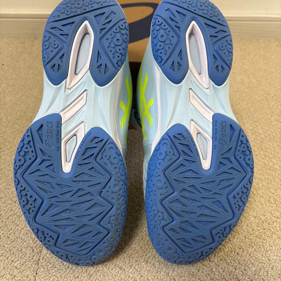 asics バドミントンシューズ 24.0 ライトブルー/イエロー