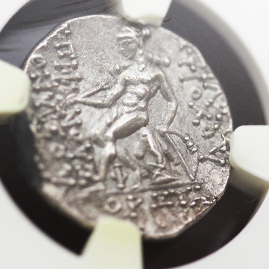 アンティオコス6世【Ch AU NGC】セレウコス朝シリア　ドラクマ銀貨