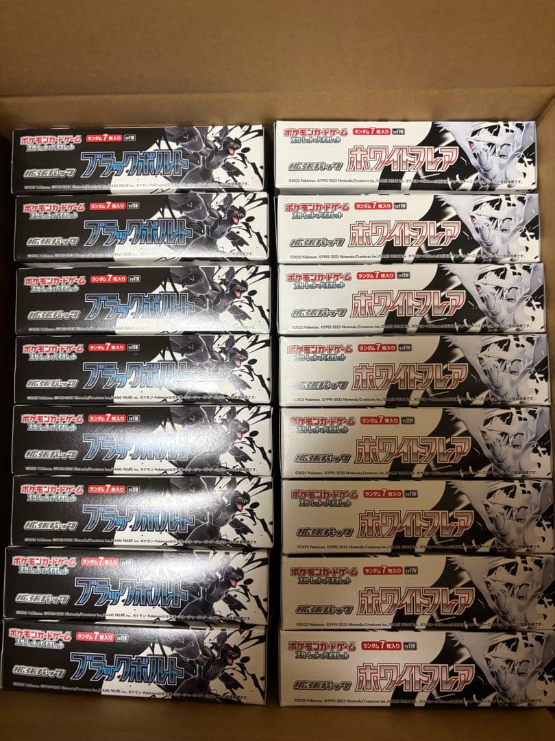 メガ2種、ブラックボルト、ホワイトフレア　合計800パック