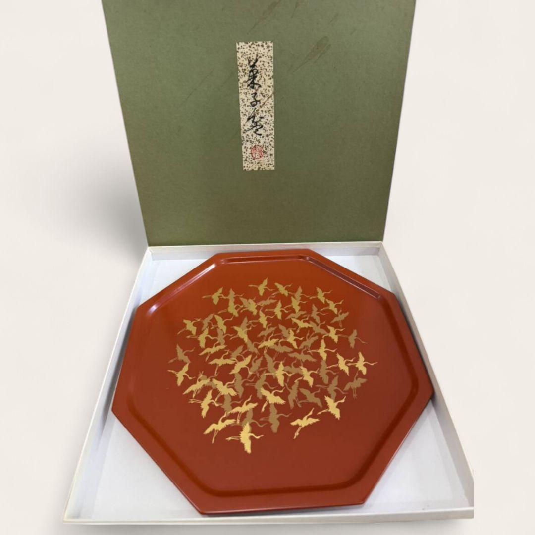 象彦　漆器　菓子盆　八角盆　丸盆