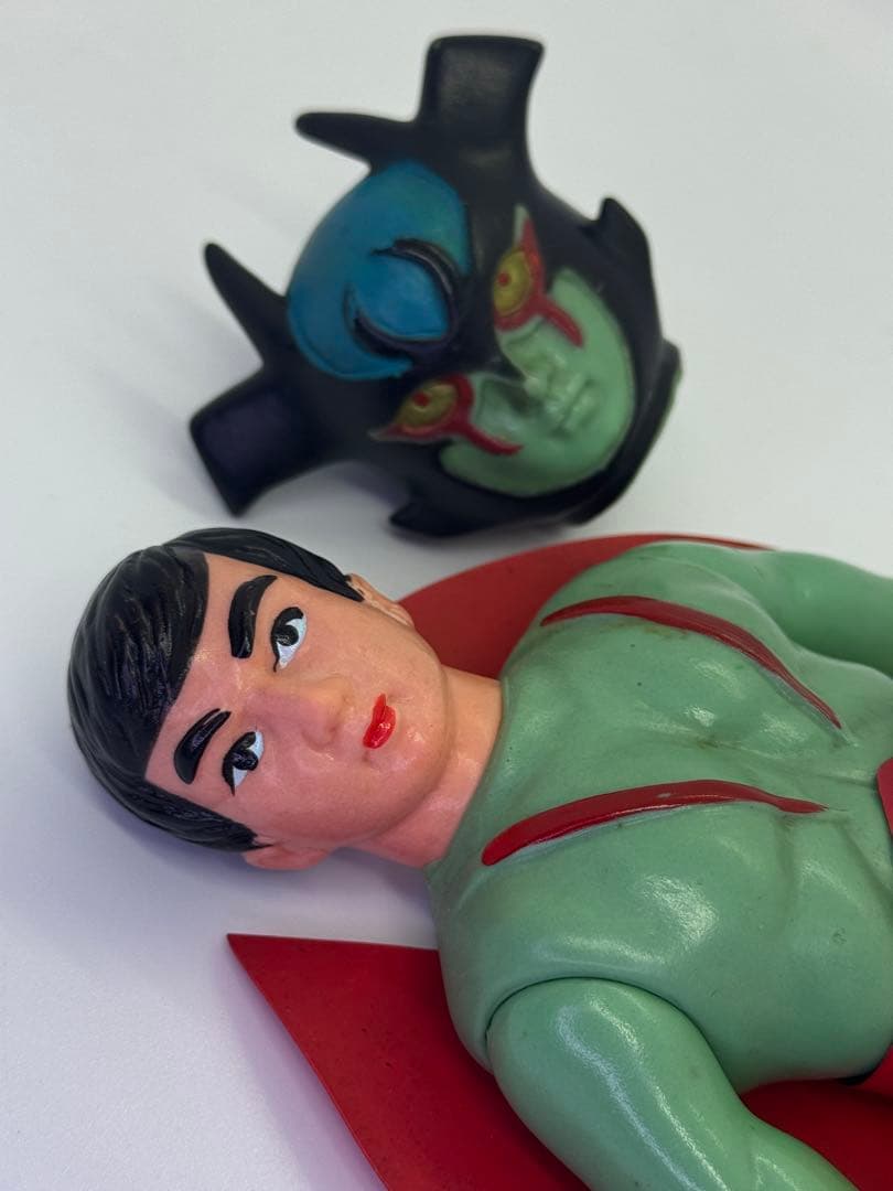 当時物　デビルマン？　無版権ソフビ　面取れ　70年代