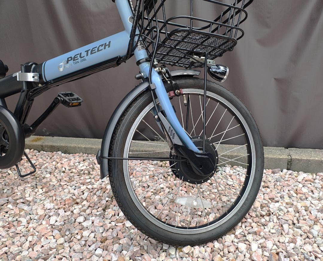PELTECH TDN-208L ブルー×ブラック 電動アシスト自転車 折り畳み