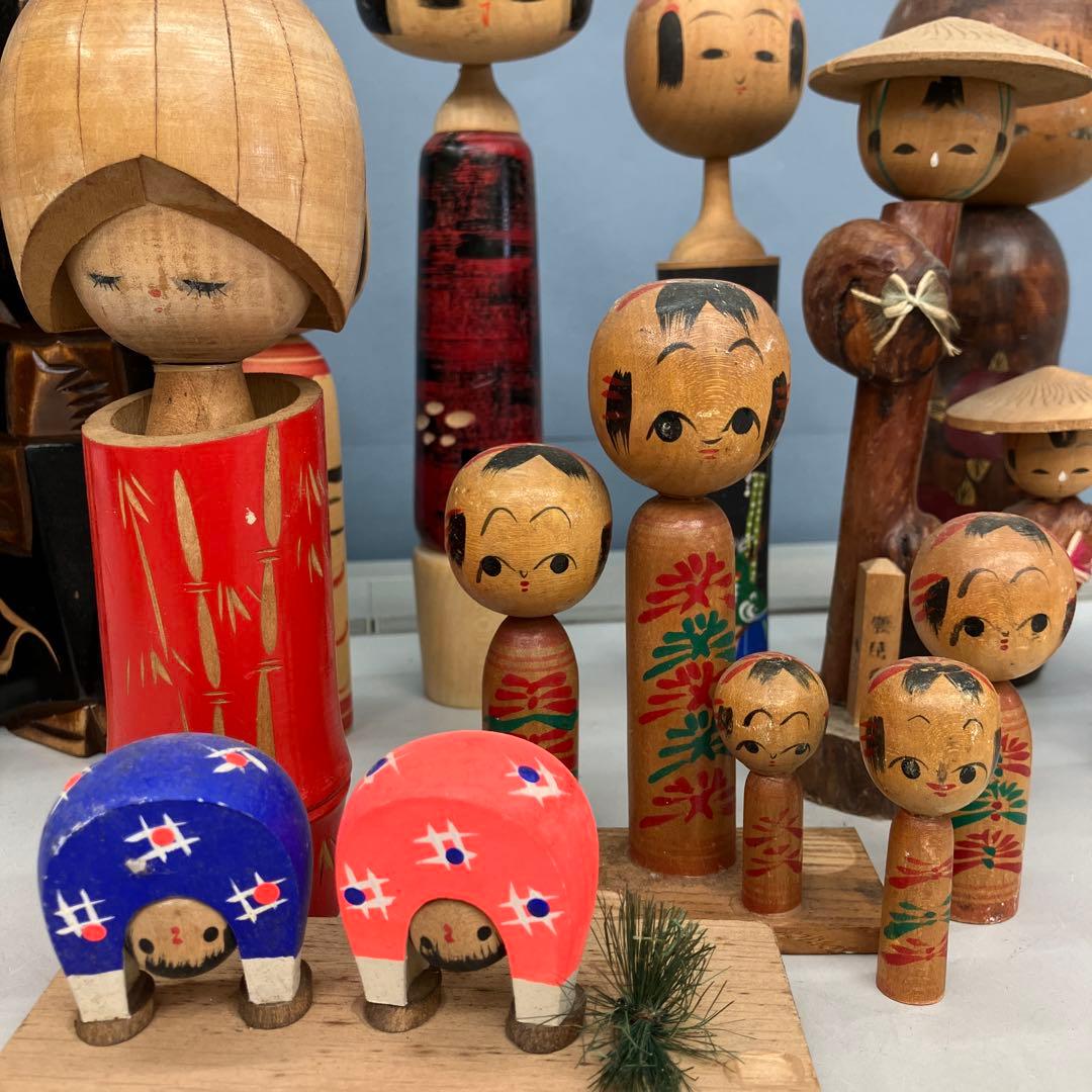D-3 創作こけし まとめ売り セット 伝統工芸品 郷土玩具 昭和レトロ 民芸品