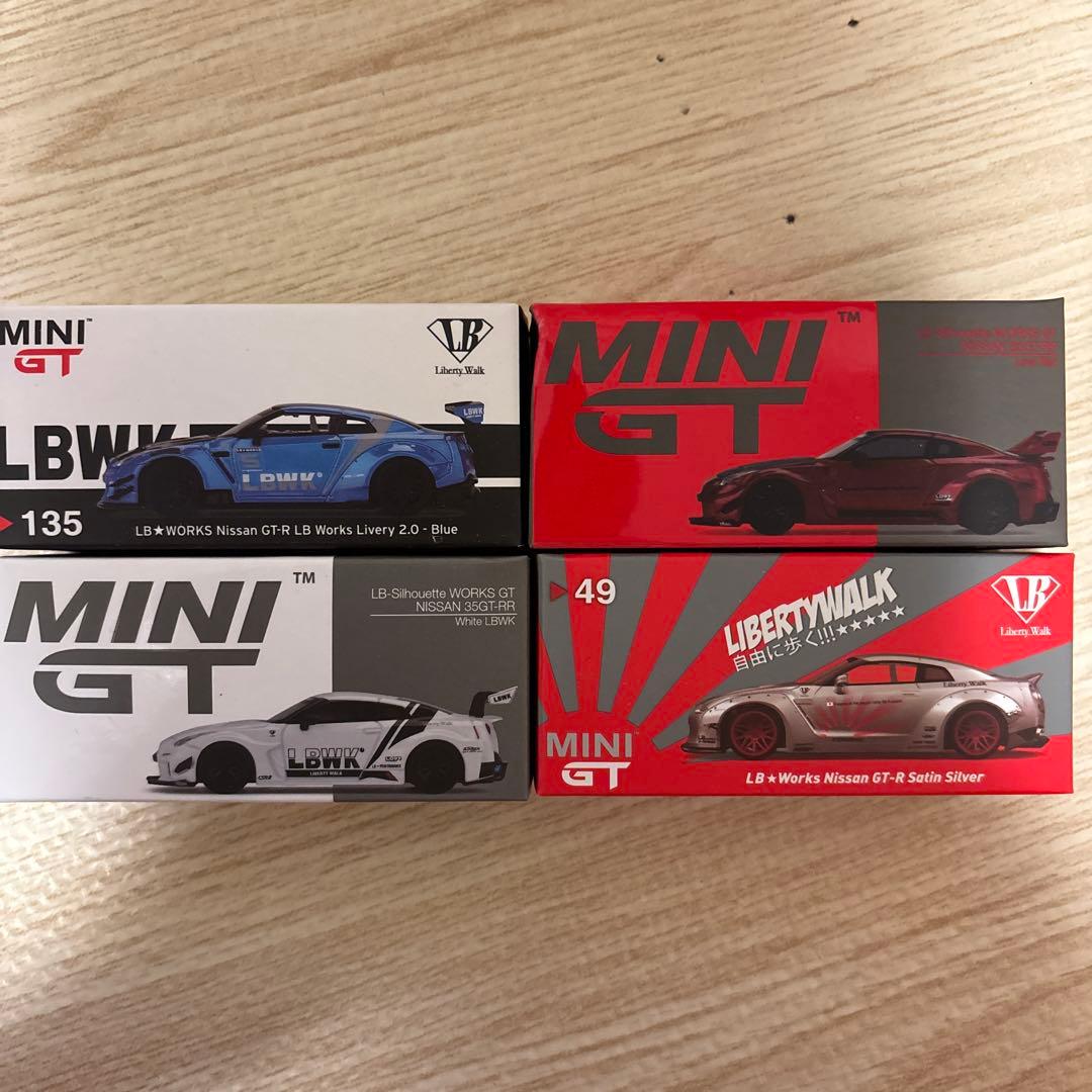 MINI GT LB Works Nissan GT-R 4台セット