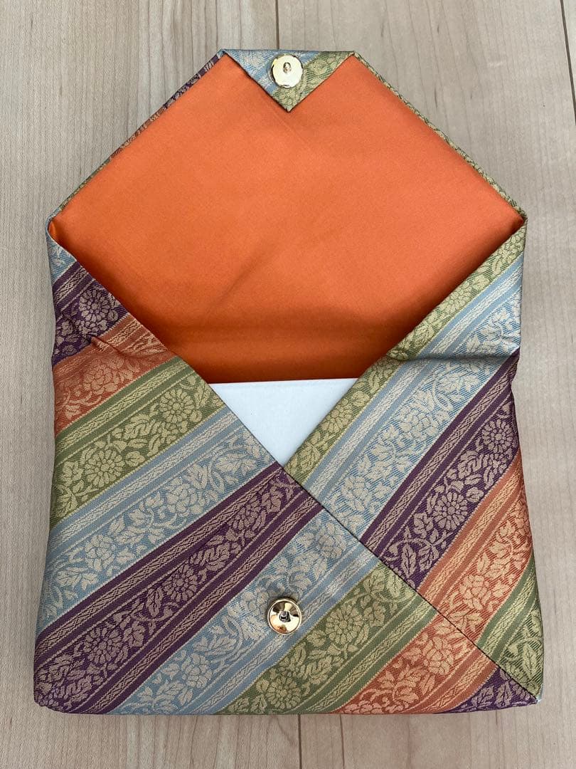 数寄屋袋　名物裂　西陣織　唐花間道　鳳斉謹製　茶道用帛紗　セット