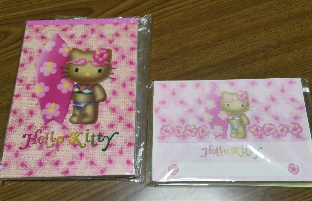 d*7様 【極美品/当時物】サーファーキティ　メモ＆封筒　日焼け 平成レトロ