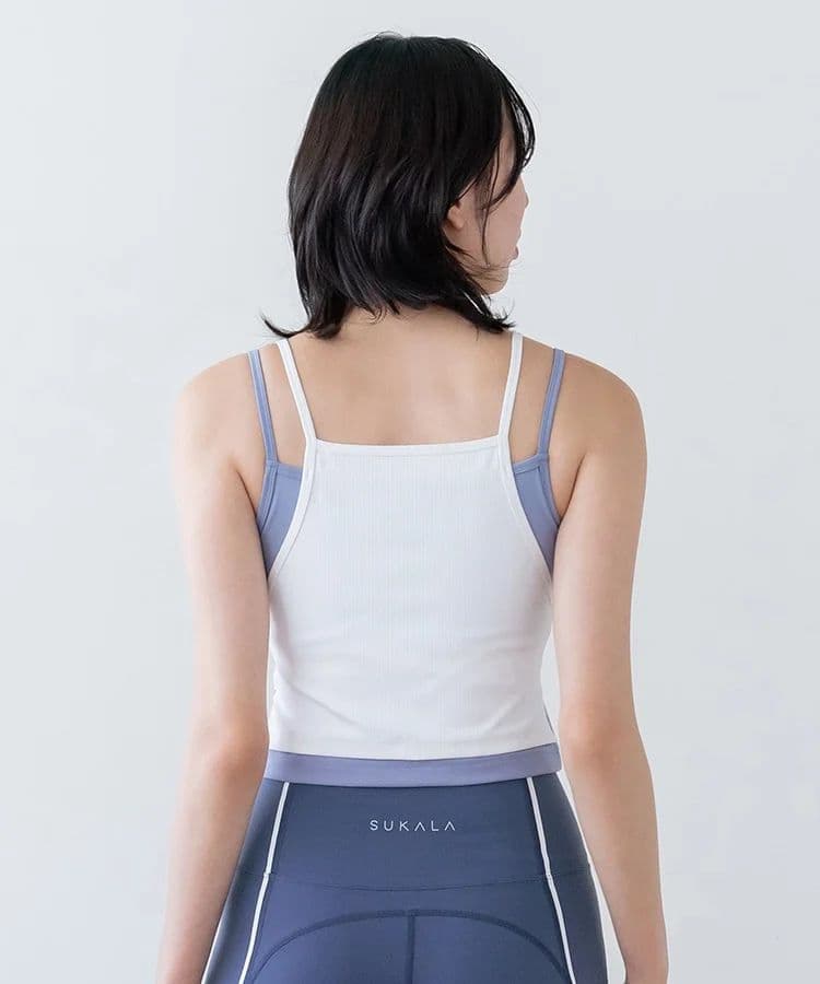 【SUKALA】リブコンビショートタンクトップ、ラインスパッツ