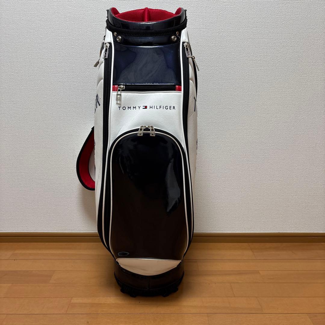   キャディバッグ ホワイト/ブルー/レッド