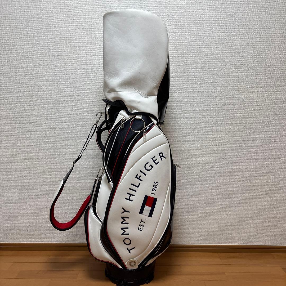   キャディバッグ ホワイト/ブルー/レッド