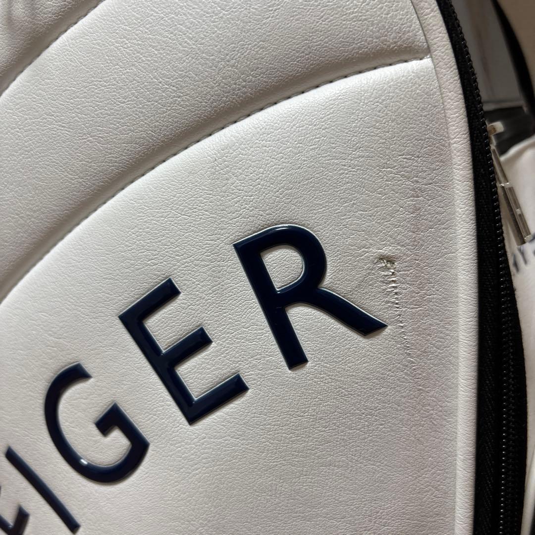   キャディバッグ ホワイト/ブルー/レッド