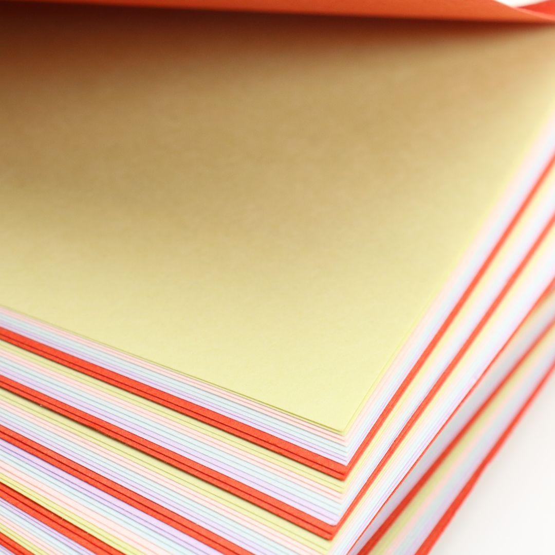 山崎吉左衛門作 檀紙五色 紙釜敷 共箱 茶道具　C180　1F18