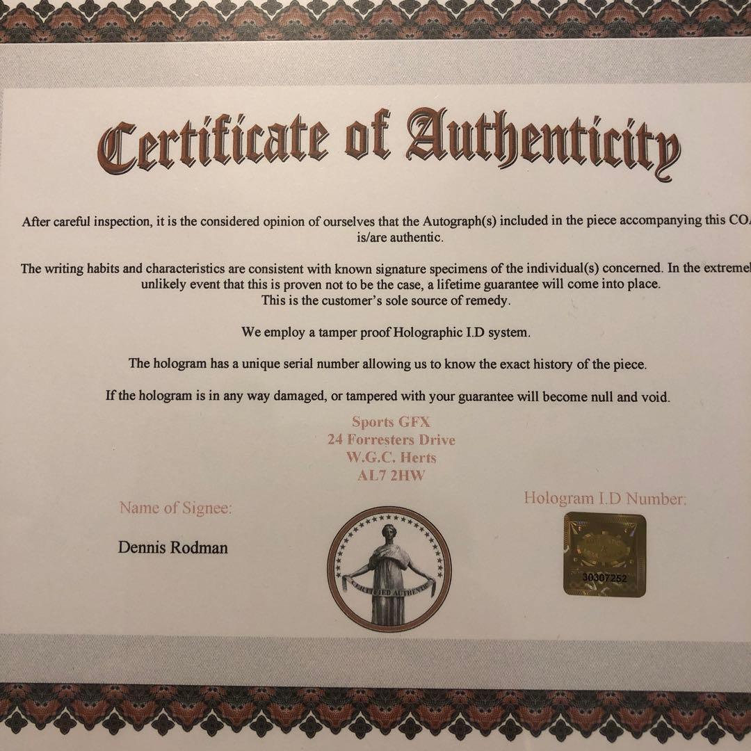 【SALE】NBA デニス・ロッドマン 直筆サイン