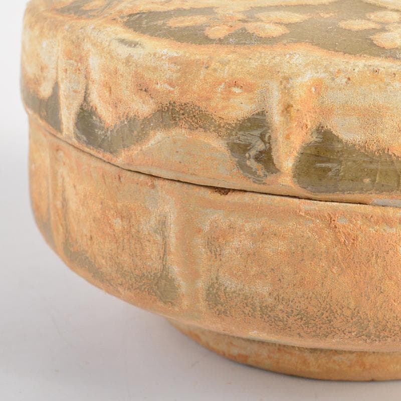 中国　越州窯青磁　花文　蓋物　盒子　N　7292E