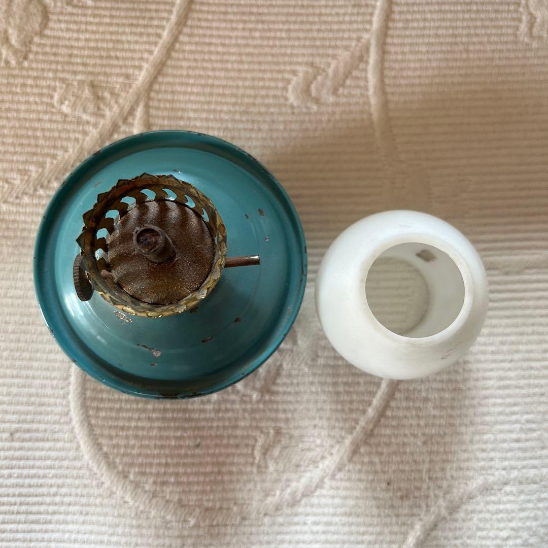 イギリス　アンティーク　ケリーランプ　青いオイルランプ　ビンテージ