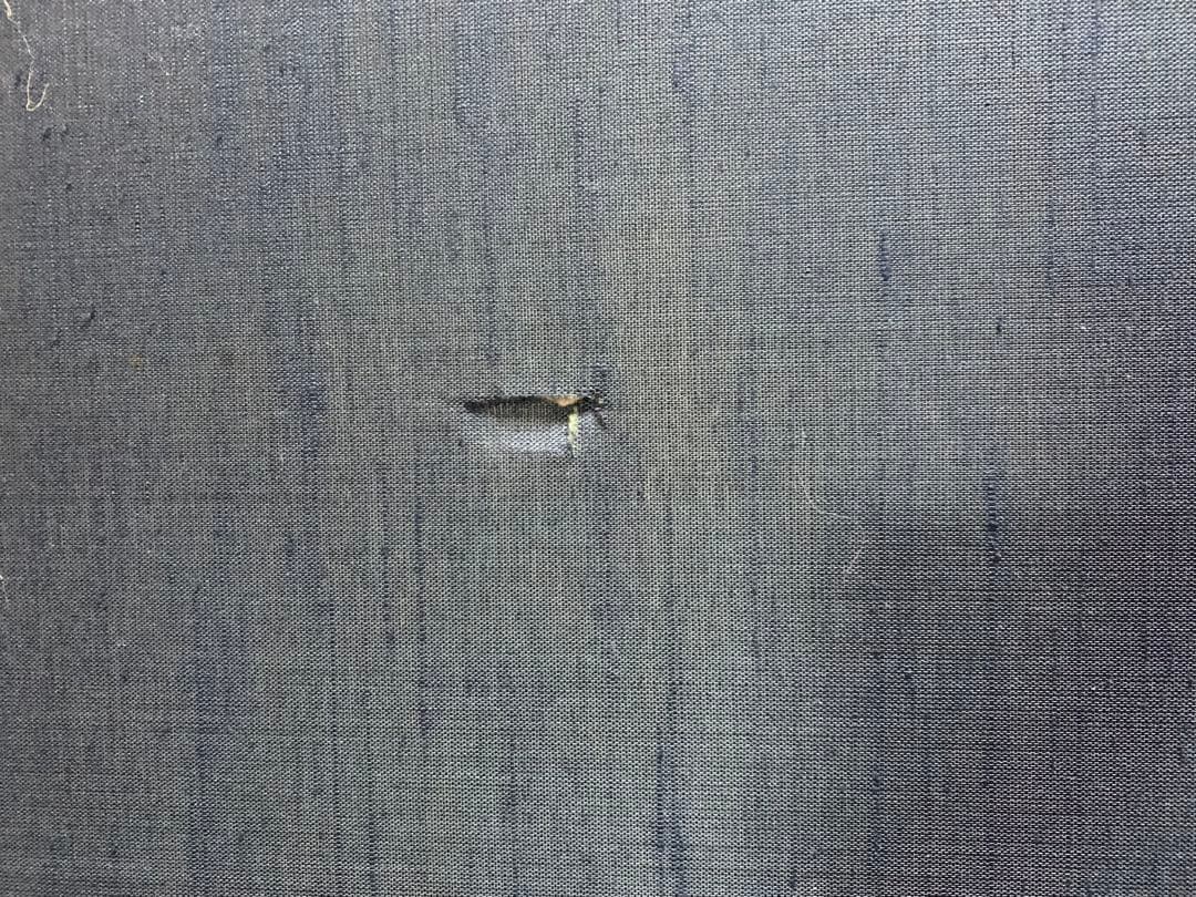 桜と姫路城の風景画　屏風式　日本画　1995年