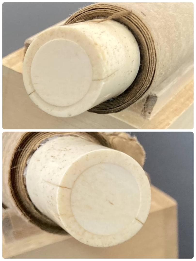 相撲／河鍋暁斎 (歌川国芳・狩野洞白師事) 掛軸 絹本：幕末 浮世絵師