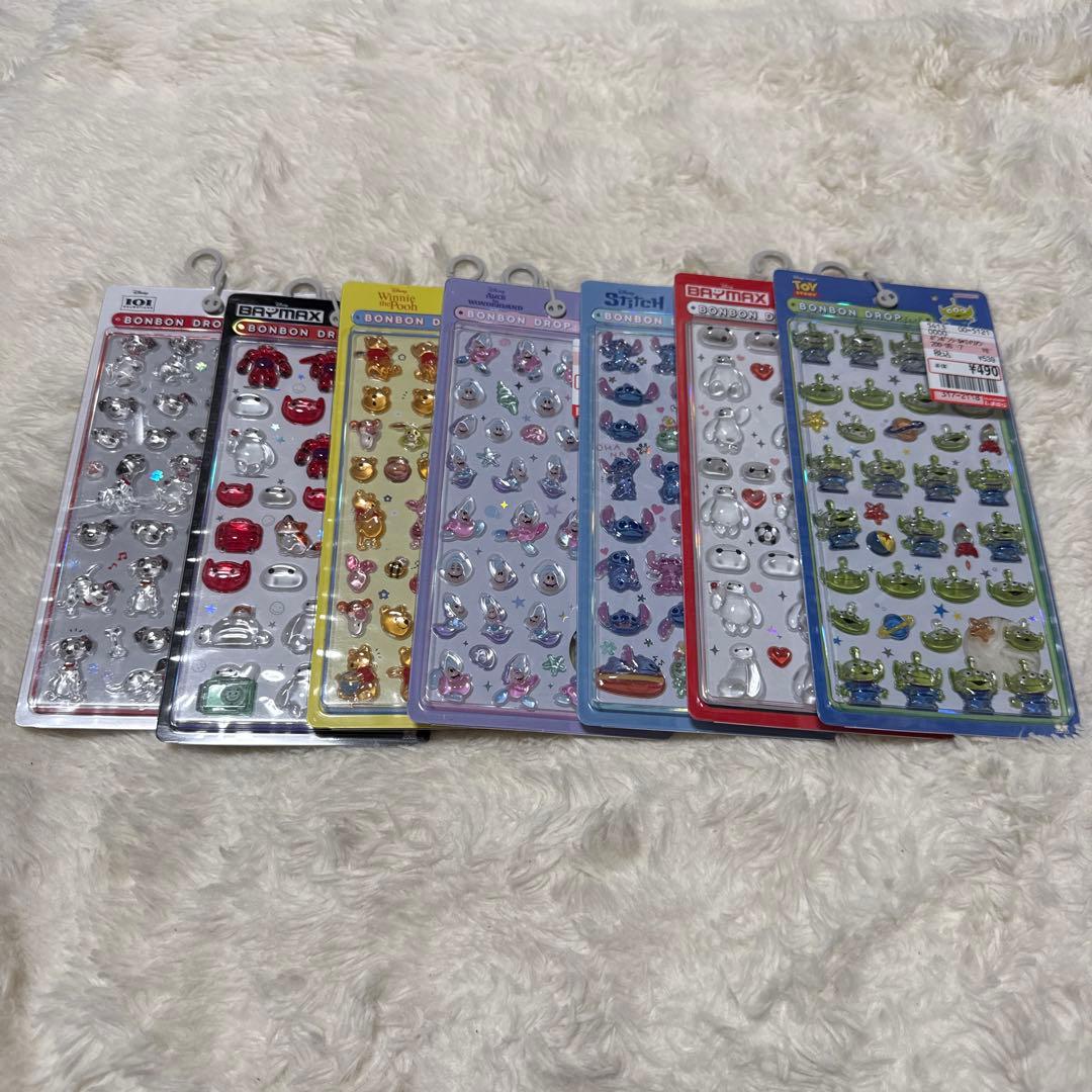 【正規品】ボンボンドロップシール　ディズニー　７種
