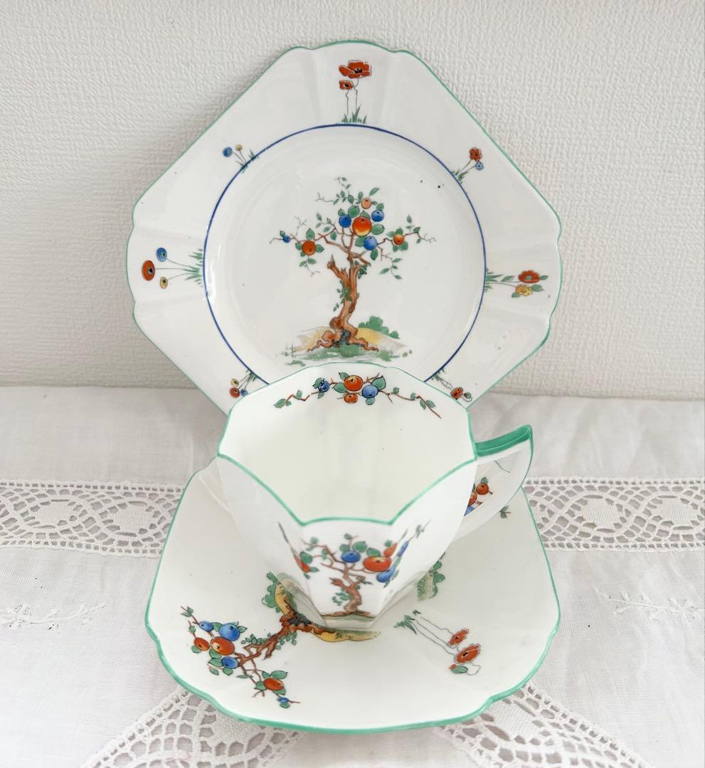 Shelleyシェリー◆カップ＆ソーサー トリオ◆リンゴ クイーンアン