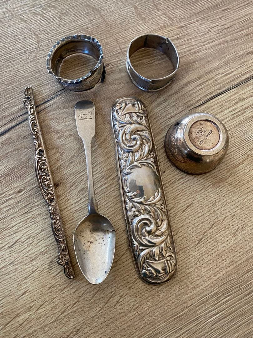 イギリスアンティークシルバー　スクラップ用　純銀