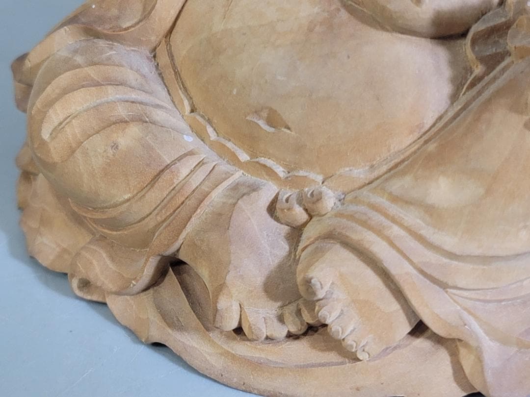 香木 白檀 刻 布袋 361.5g 保証