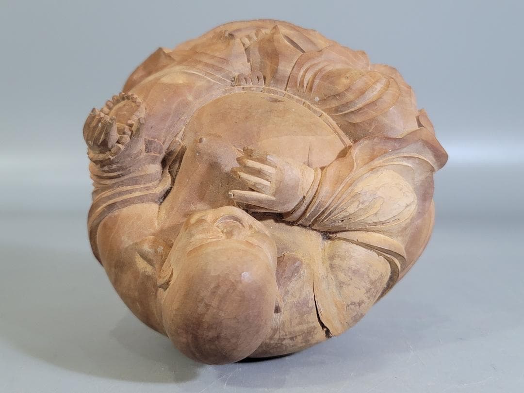 香木 白檀 刻 布袋 361.5g 保証