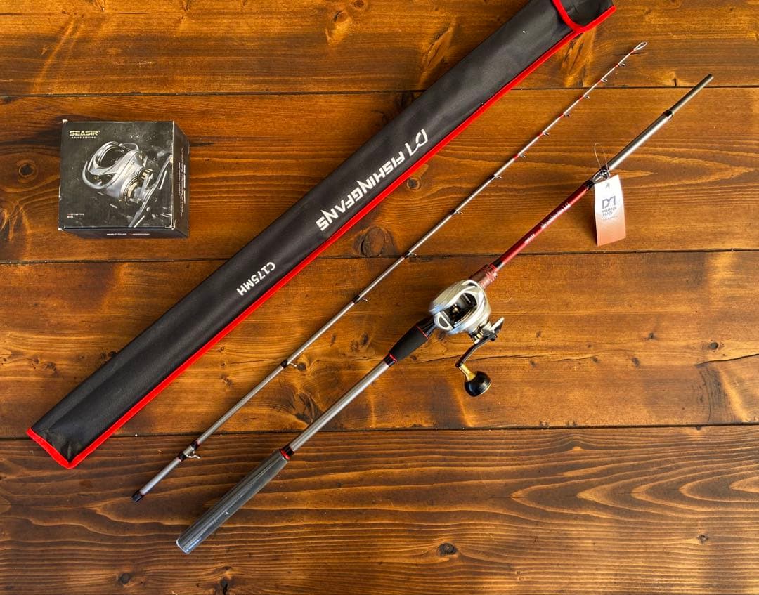 ジギングセット　デジタルカウンター付きリール　イカメタル　タイラバ　右ハンドル