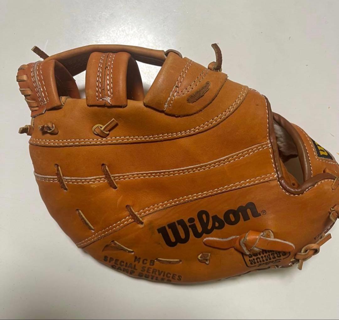 【希少】米軍沖縄Camp品WilsonA2885ヴィンテージグローブバトラー刻印