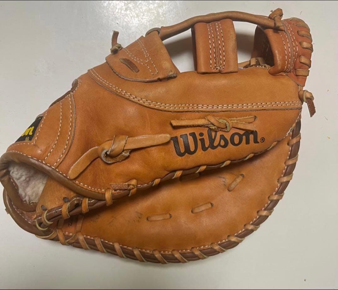 【希少】米軍沖縄Camp品WilsonA2885ヴィンテージグローブバトラー刻印