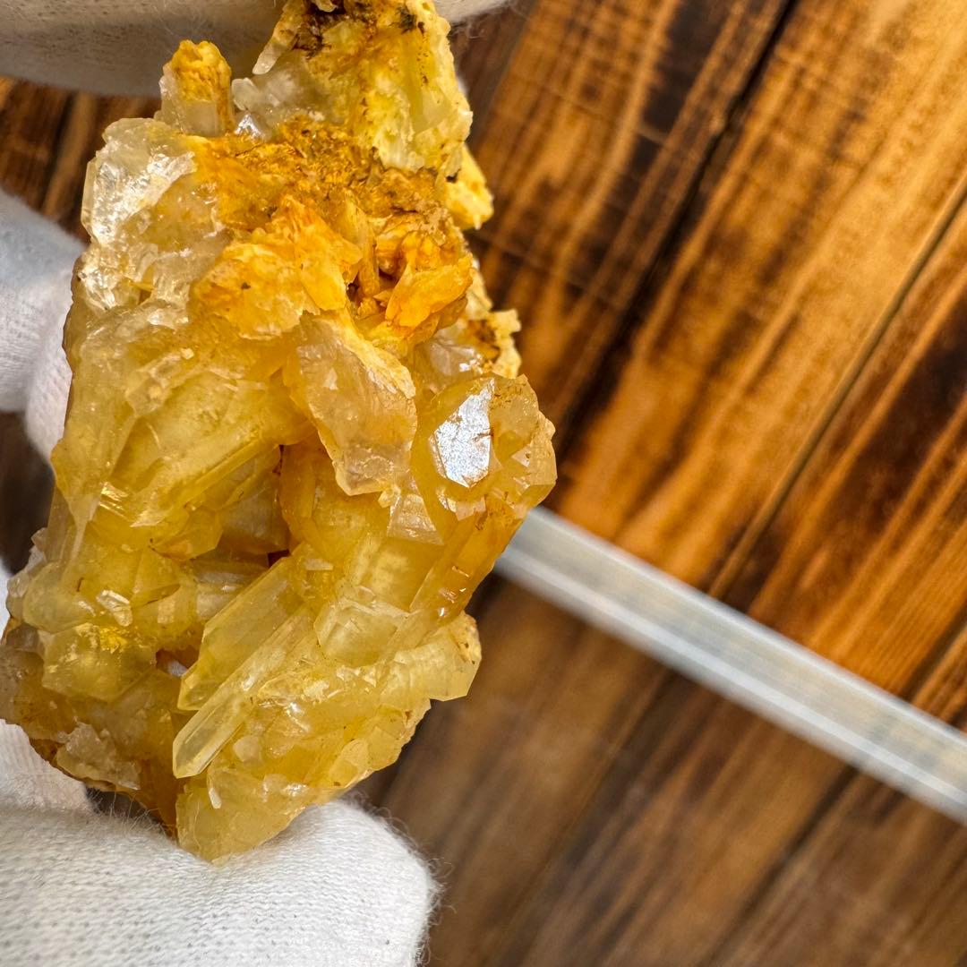 レモン水晶 クラスター 国産鉱物 奈良 希少