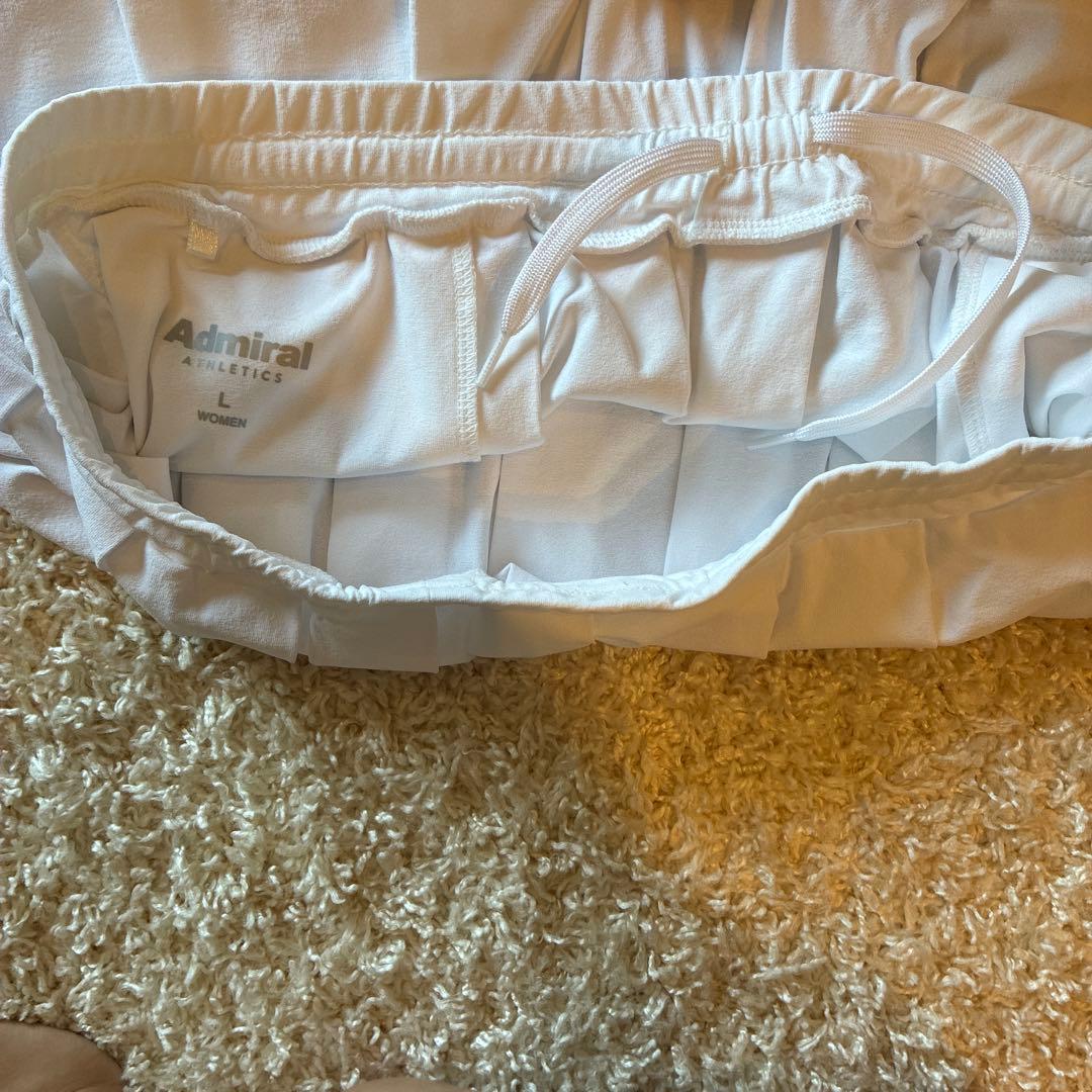 Admiral テニスウェア セット Lサイズ ホワイト/グレー