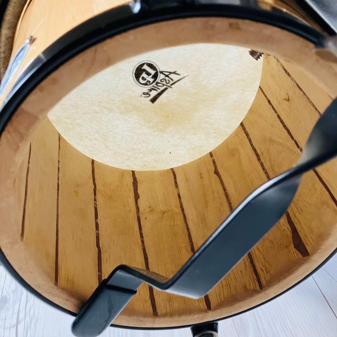 【希少 美品】LP Aspire ウッドボンゴ ツイン スタンド付き 打楽器