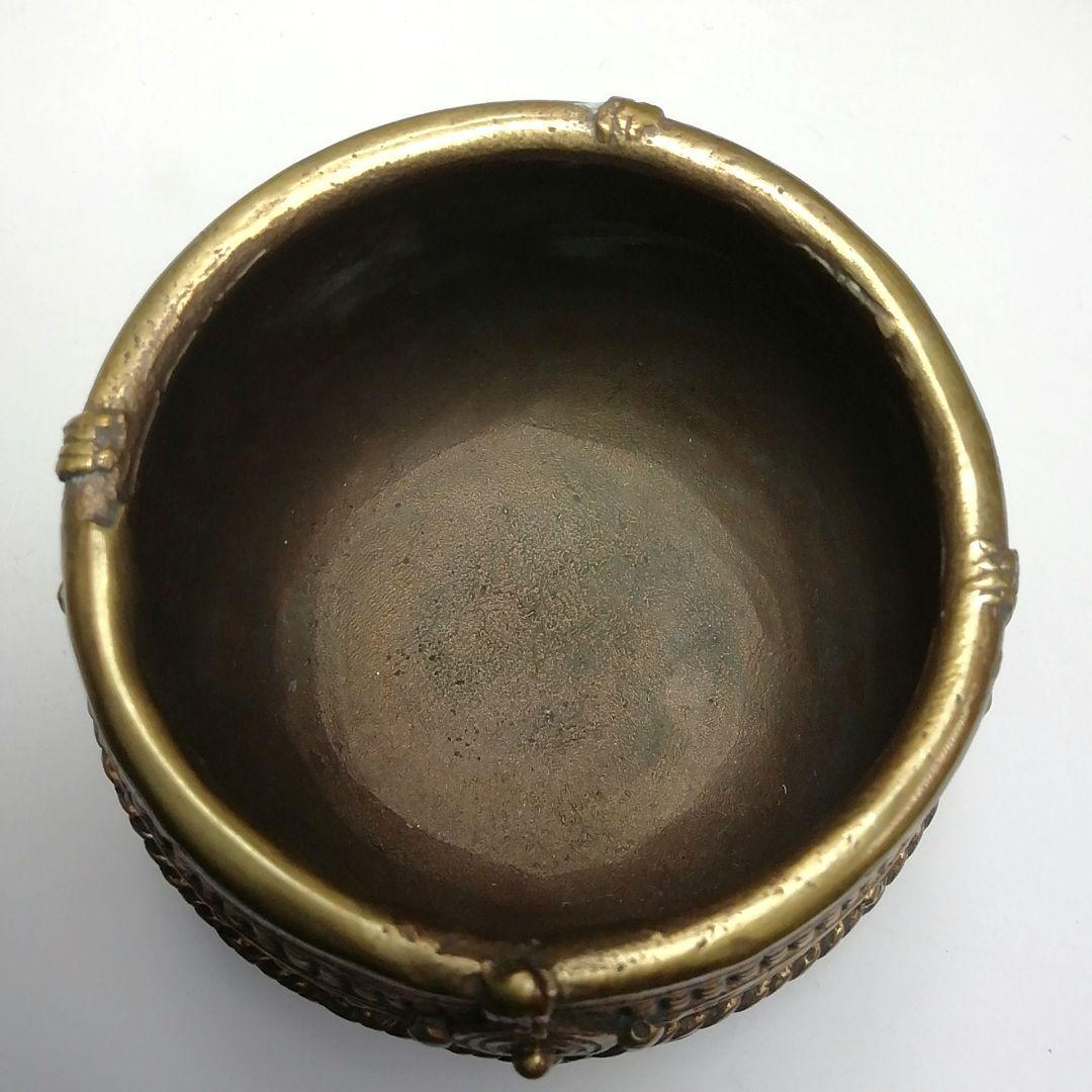 Ｓ５７９　蓋置　『印度産　佛器蓋置』『永田宗伴　箱書』『銅製』　共箱　茶道具