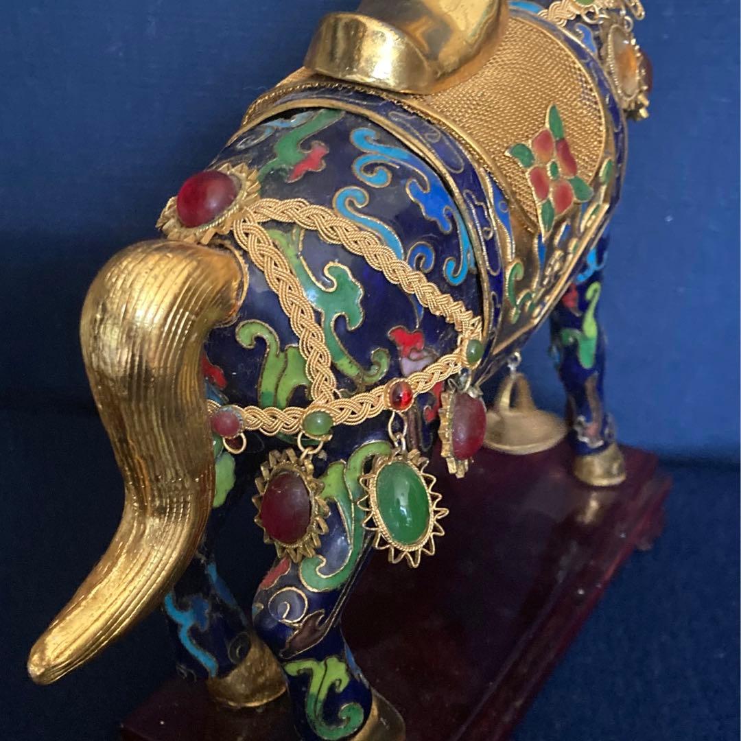 七宝金工細工馬置物　中国工芸