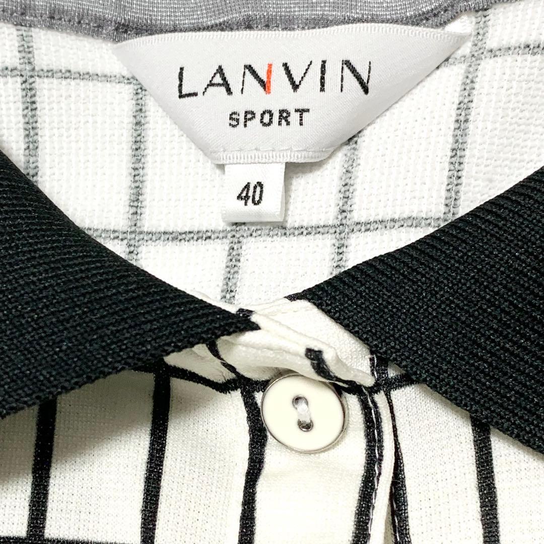 ほぼ未使用✨ランバンスポール ゴルフシャツ チェック ラインストーン 40