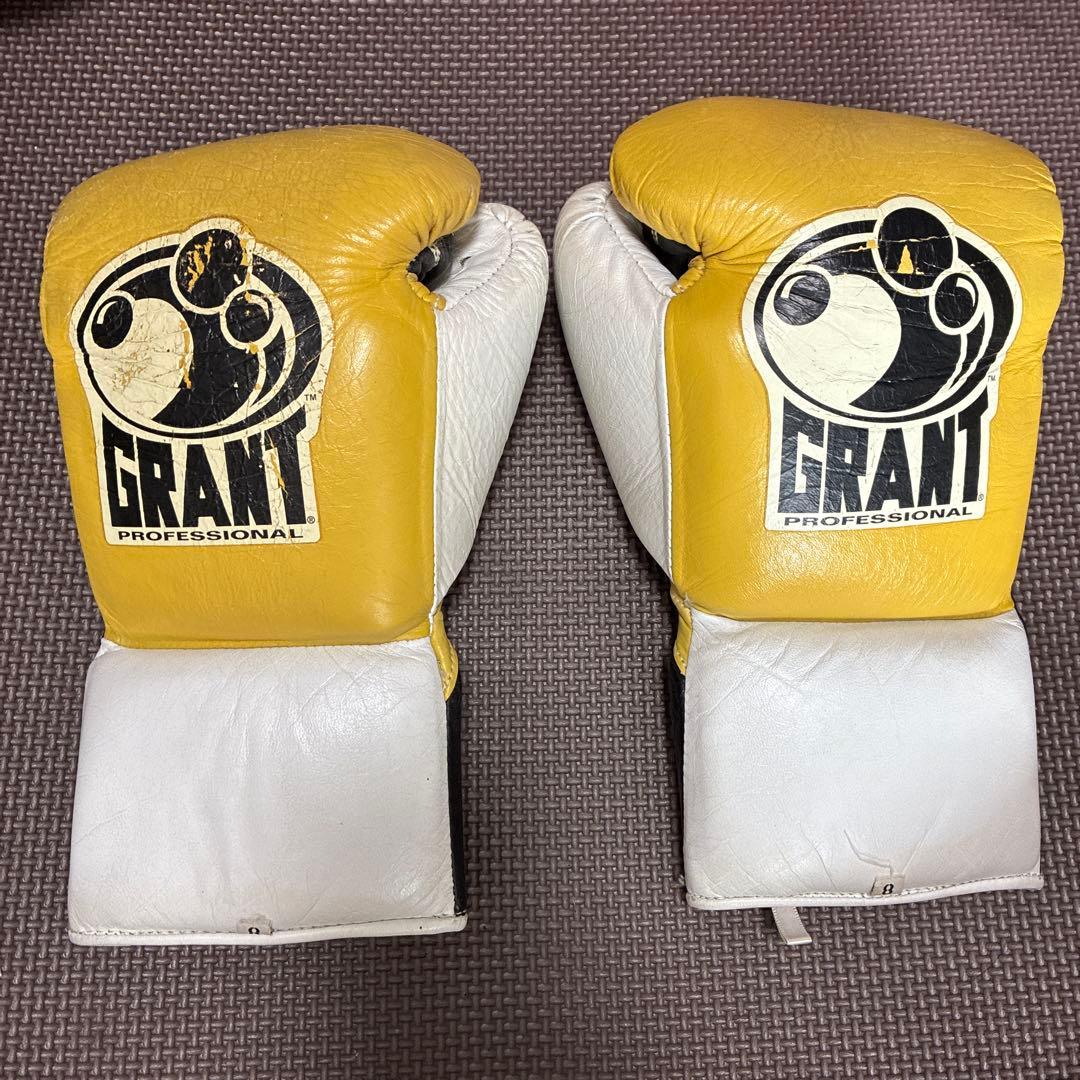 GRANT ボクシンググローブ イエロー 8オンス