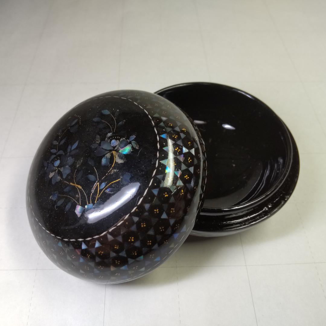 香合　棗　セット　木製　螺鈿細工　漆塗り