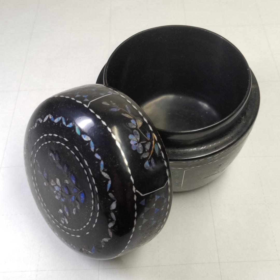 香合　棗　セット　木製　螺鈿細工　漆塗り